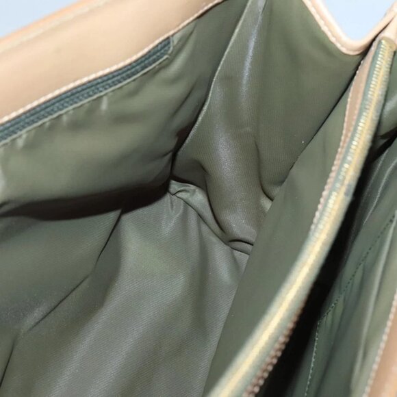 Christian Dior Trotter Canvas Hand Bag Khaki Gold Auth 123689 - Picture 11 of 16